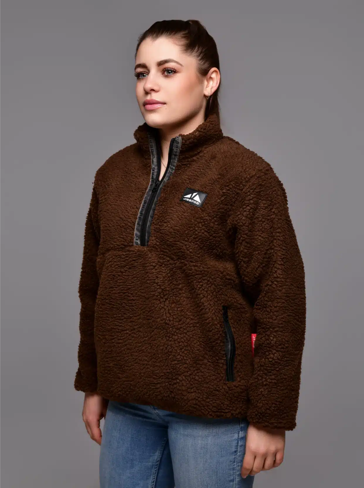 Bluza sherpa damska Alpine Brown WMN